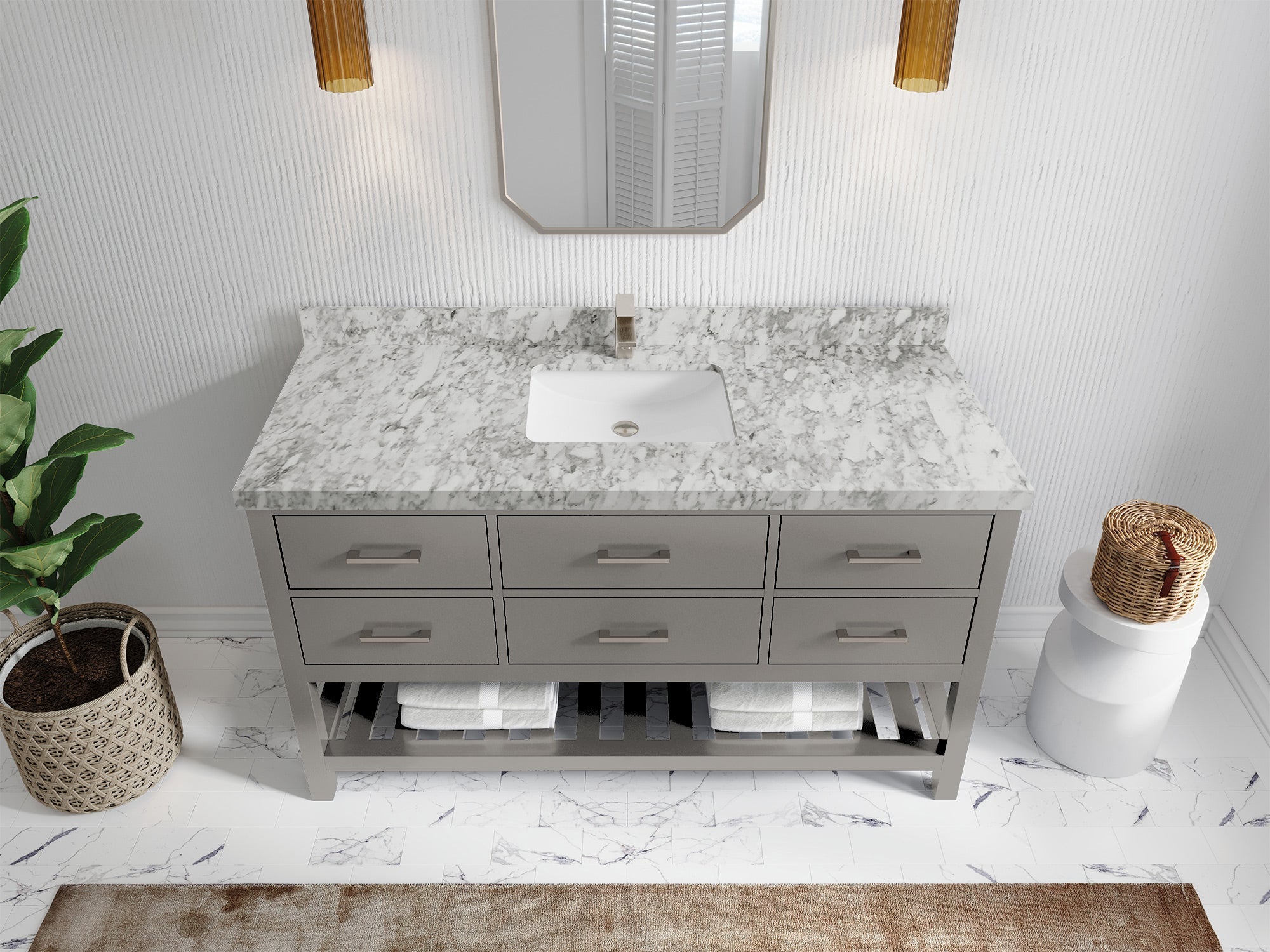 Parker 60 in. W x 22 in. D Single Sink Bathroom Vanity - Willow Bath and Vanity