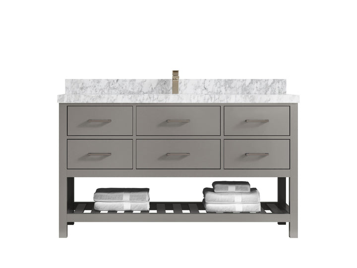 Parker 60 in. W x 22 in. D Single Sink Bathroom Vanity - photo 36