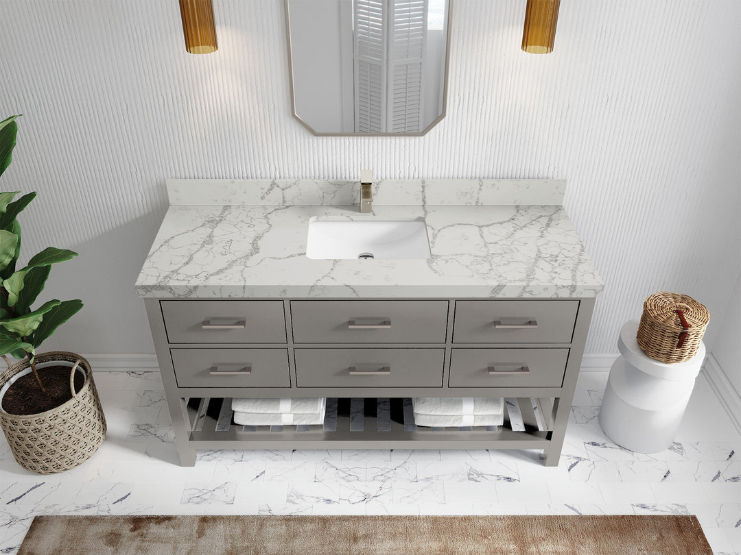 Parker 60 in. W x 22 in. D Single Sink Bathroom Vanity - Willow Bath and Vanity