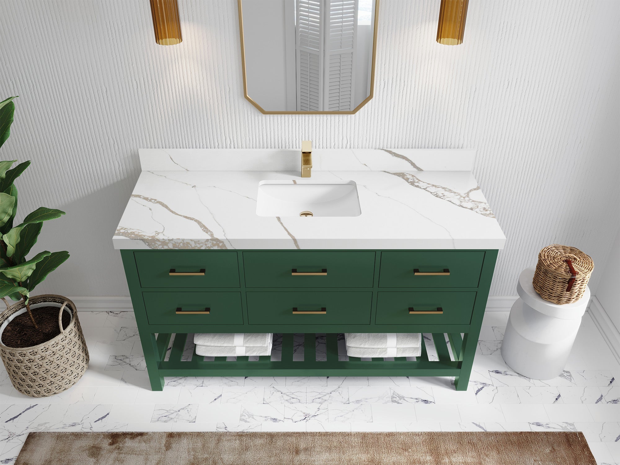 Parker 60 in. W x 22 in. D Single Sink Bathroom Vanity - Willow Bath and Vanity