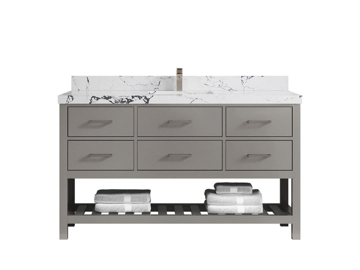 Parker 60 in. W x 22 in. D Single Sink Bathroom Vanity - photo 30