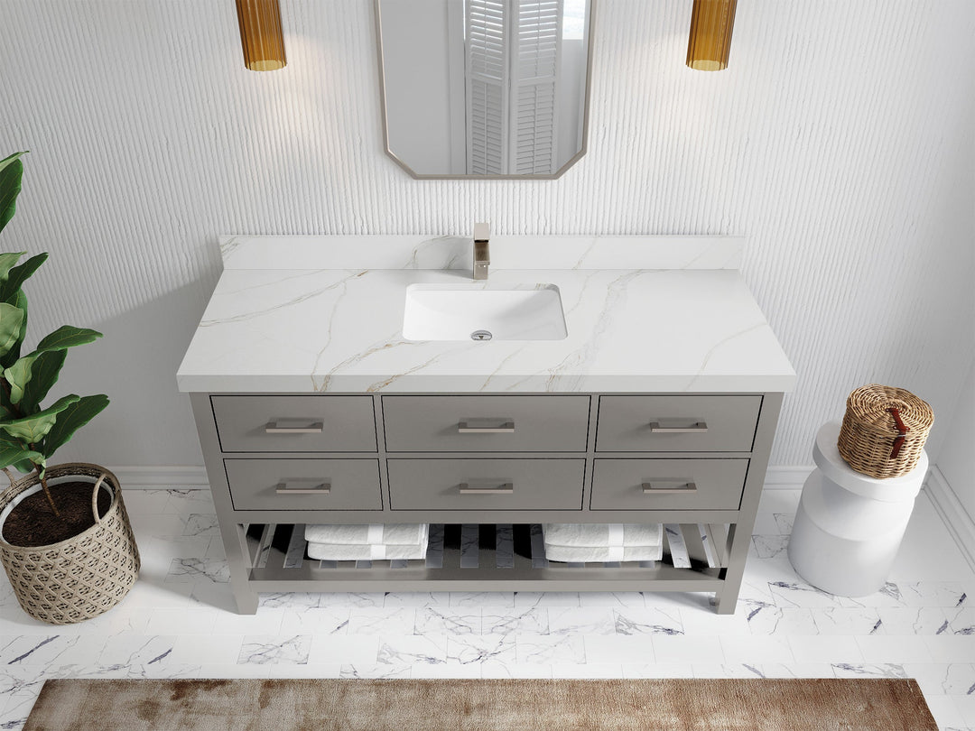 Parker 60 in. W x 22 in. D Single Sink Bathroom Vanity - Willow Bath and Vanity