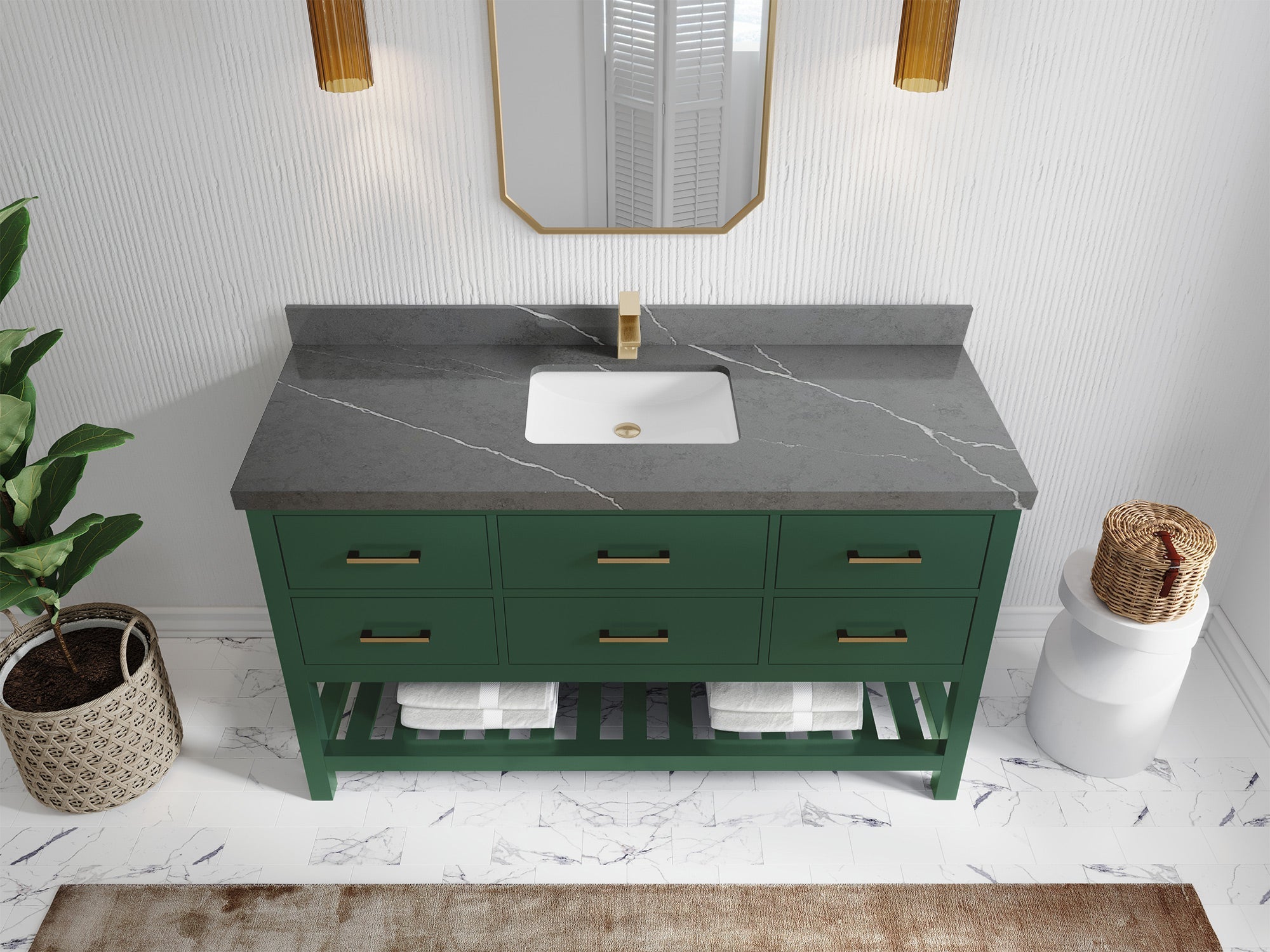 Parker 60 in. W x 22 in. D Single Sink Bathroom Vanity - Willow Bath and Vanity