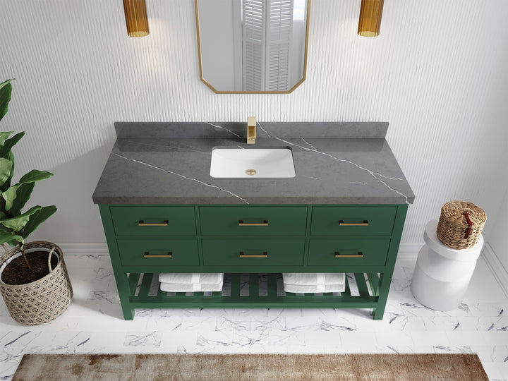 Parker 60 in. W x 22 in. D Single Sink Bathroom Vanity - photo 25