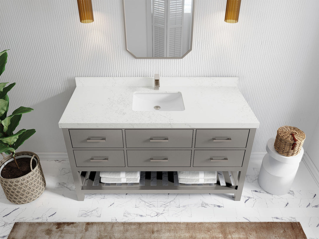 Parker 60 in. W x 22 in. D Single Sink Bathroom Vanity - Willow Bath and Vanity