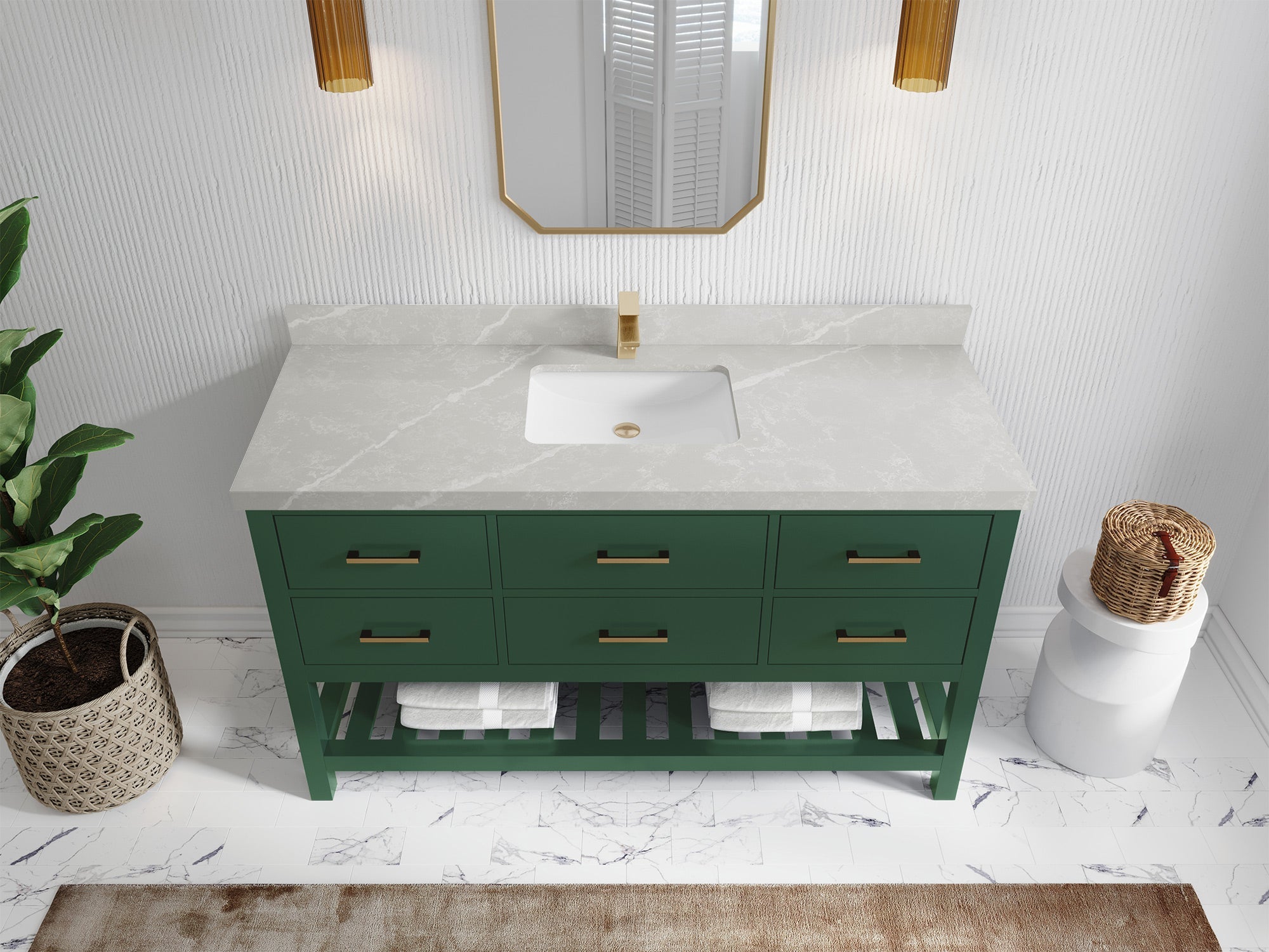 Parker 60 in. W x 22 in. D Single Sink Bathroom Vanity - Willow Bath and Vanity