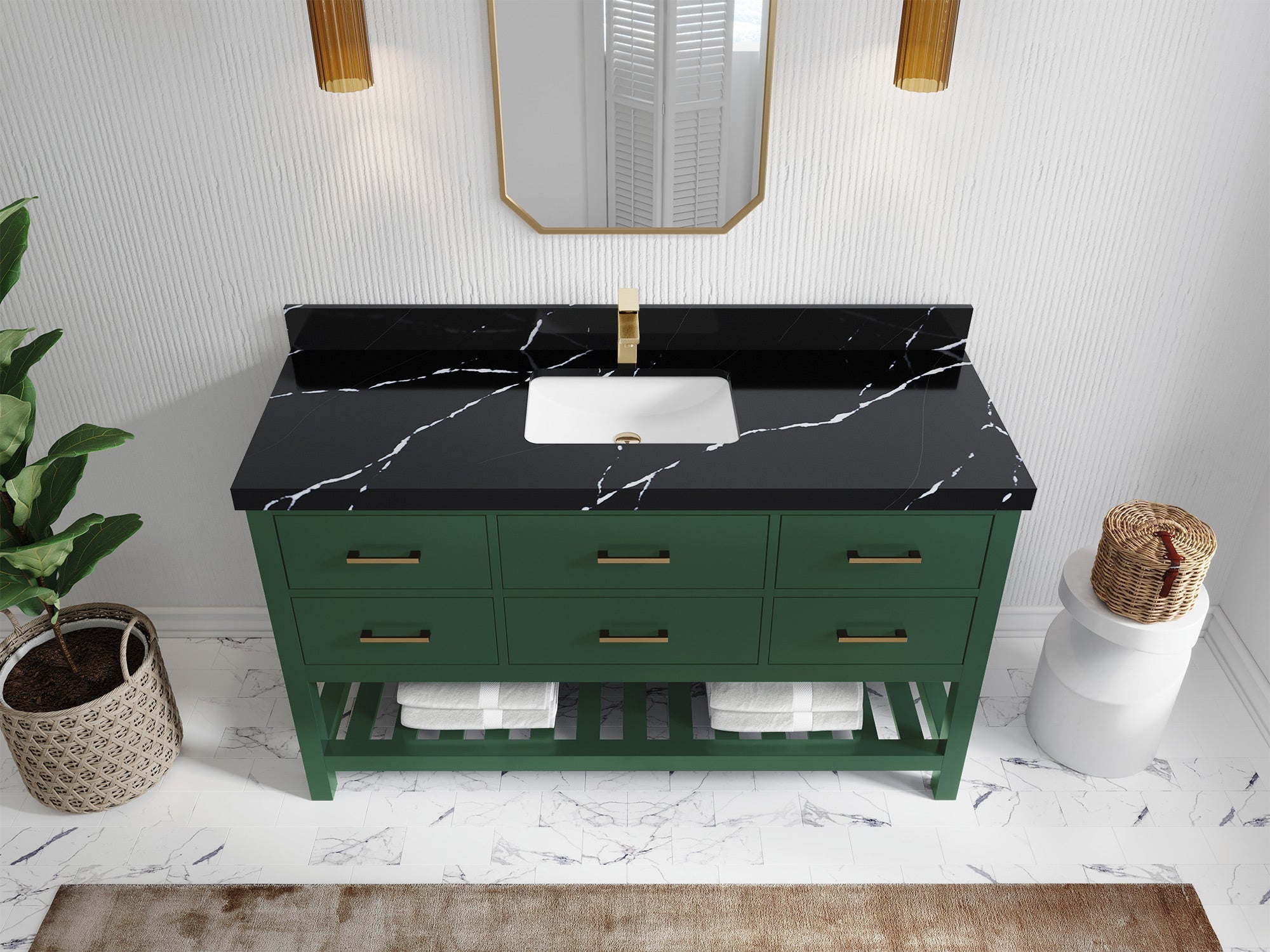Parker 60 in. W x 22 in. D Single Sink Bathroom Vanity - Willow Bath and Vanity