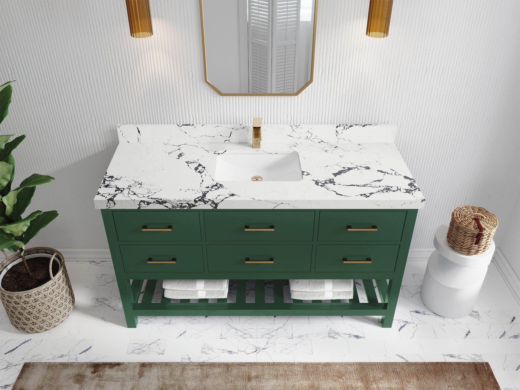 Parker 60 in. W x 22 in. D Single Sink Bathroom Vanity - Willow Bath and Vanity