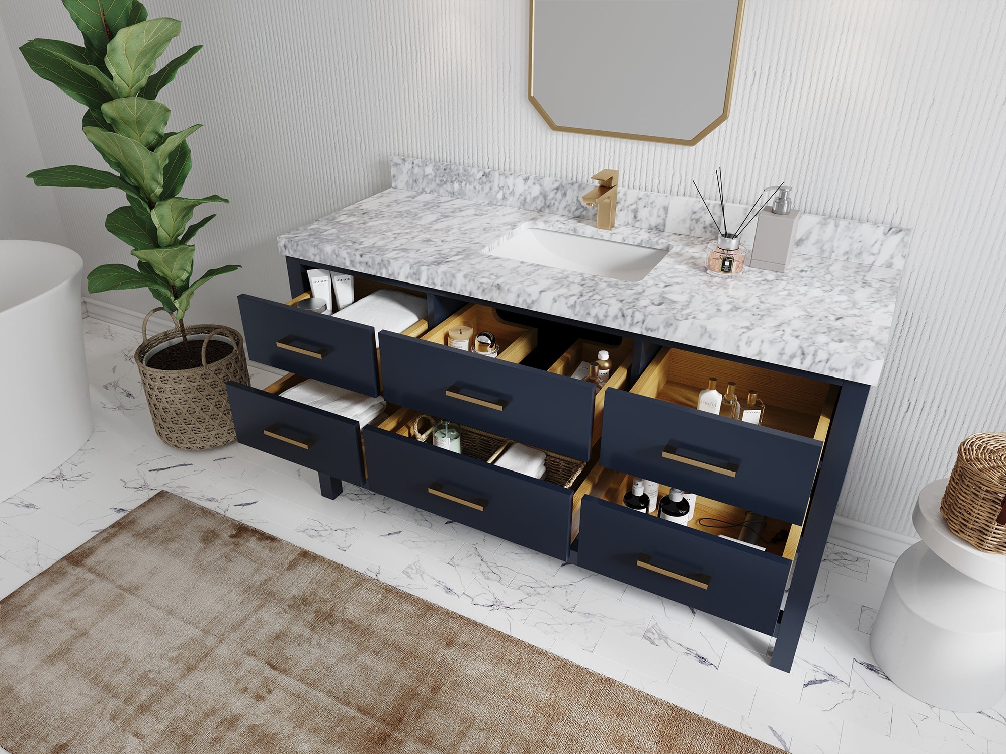 Parker 60 in. W x 22 in. D Single Sink Bathroom Vanity - Willow Bath and Vanity