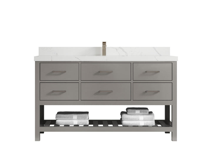 Parker 60 in. W x 22 in. D Single Sink Bathroom Vanity - photo 14