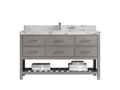 Parker 60 in. W x 22 in. D Single Sink Bathroom Vanity - photo 38
