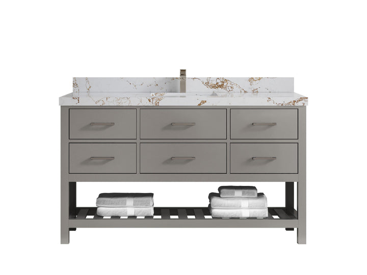 Parker 60 in. W x 22 in. D Single Sink Bathroom Vanity - photo 38