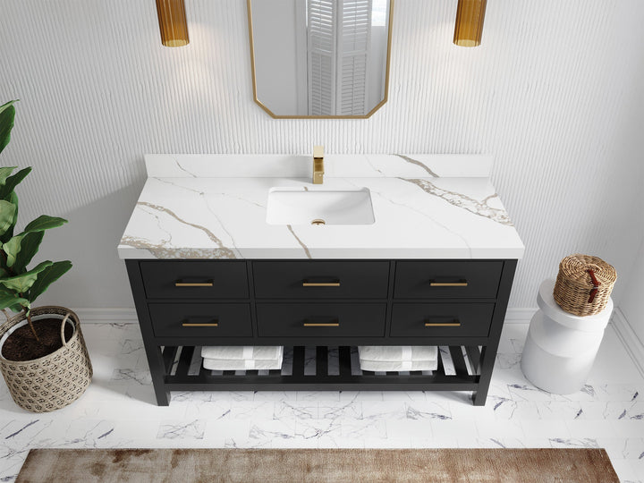 Parker 60 in. W x 22 in. D Single Sink Bathroom Vanity - photo 27