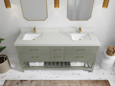 Parker 72 in. W x 22 in. D Double Sink Bathroom Vanity - Willow Bath and Vanity