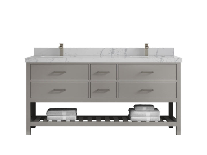 Parker 72 in. W x 22 in. D Double Sink Bathroom Vanity - photo 36