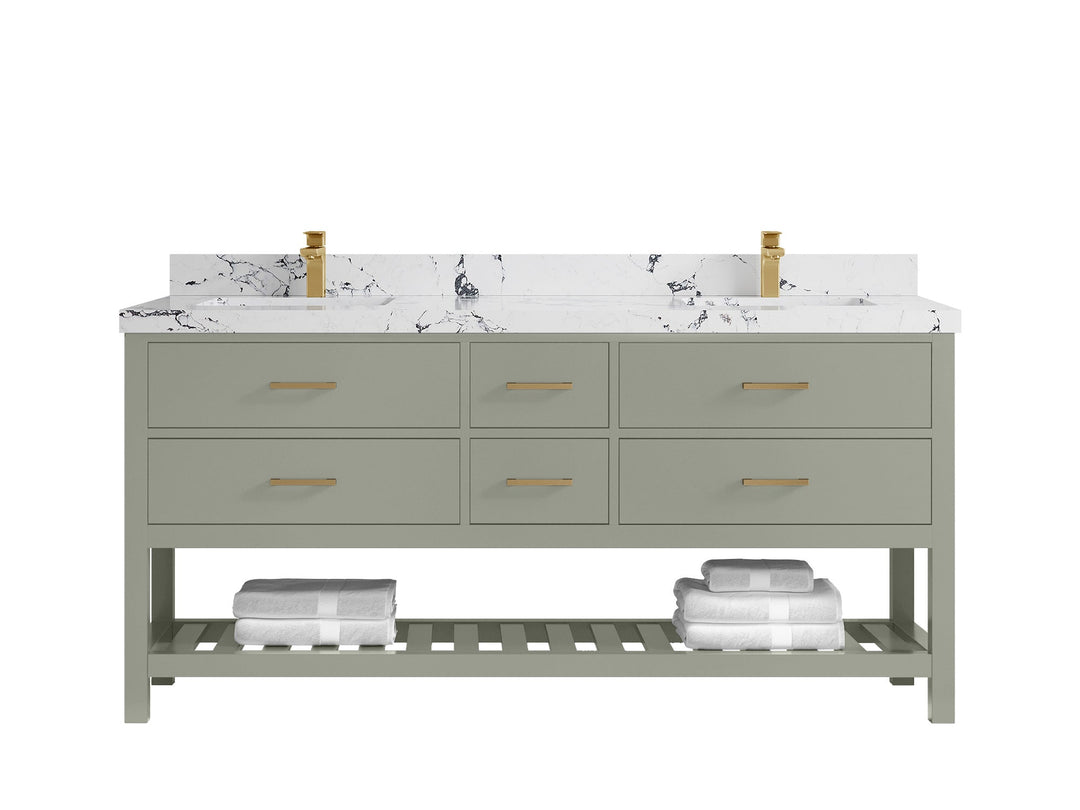 Parker 72 in. W x 22 in. D Double Sink Bathroom Vanity - Willow Bath and Vanity
