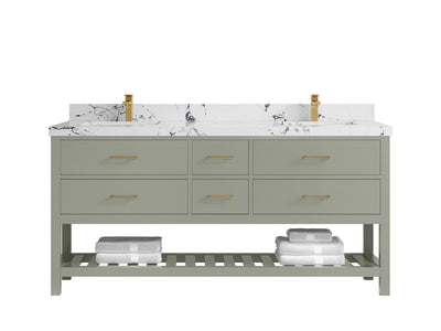 Parker 72 in. W x 22 in. D Double Sink Bathroom Vanity - Willow Bath and Vanity