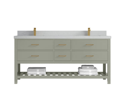 Parker 72 in. W x 22 in. D Double Sink Bathroom Vanity - Willow Bath and Vanity
