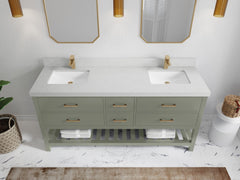 Parker 72 in. W x 22 in. D Double Sink Bathroom Vanity - photo 9