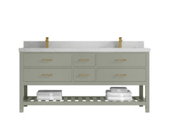 Parker 72 in. W x 22 in. D Double Sink Bathroom Vanity - photo 1