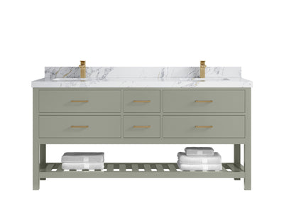 Parker 72 in. W x 22 in. D Double Sink Bathroom Vanity - Willow Bath and Vanity