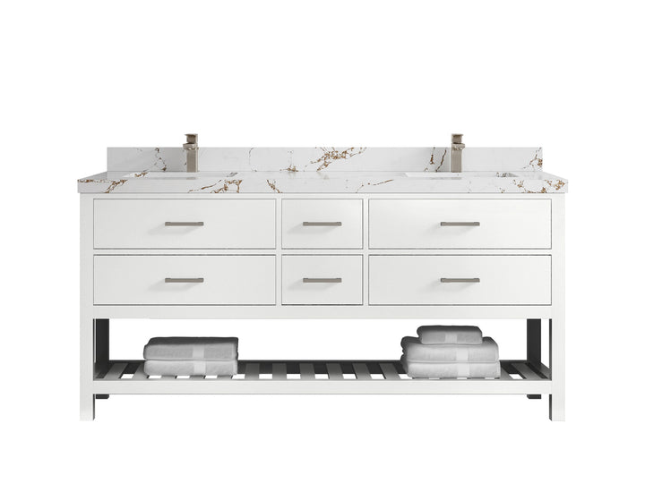 Parker 72 in. W x 22 in. D Double Sink Bathroom Vanity - photo 28