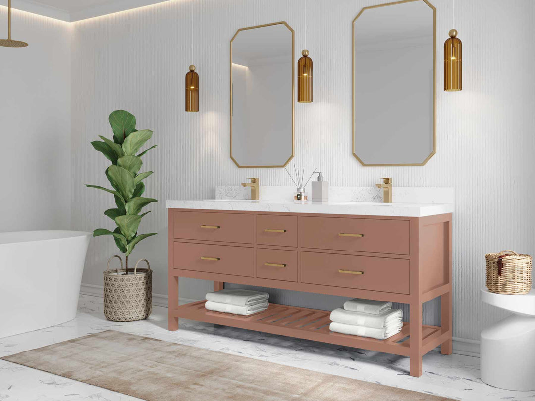 Parker 72 in. W x 22 in. D Double Sink Bathroom Vanity - Willow Bath and Vanity