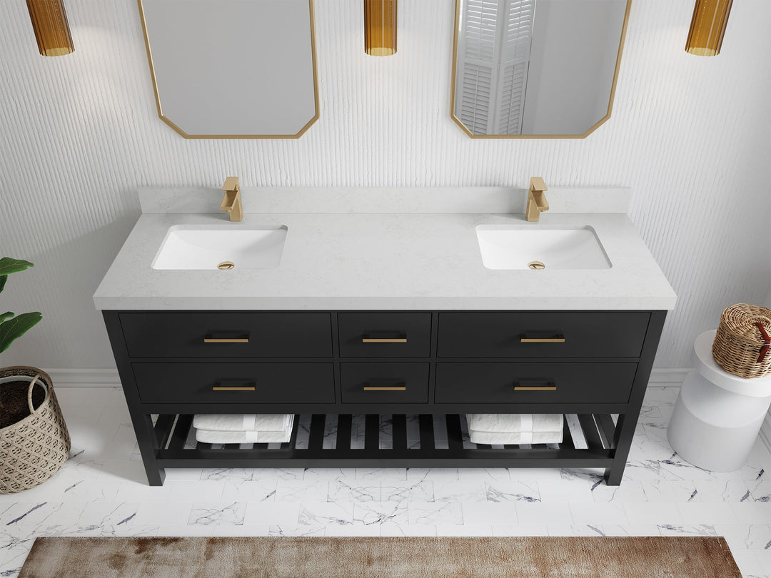 Parker 72 in. W x 22 in. D Double Sink Bathroom Vanity - Willow Bath and Vanity