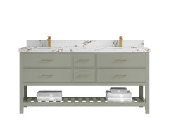 Parker 72 in. W x 22 in. D Double Sink Bathroom Vanity - photo 30