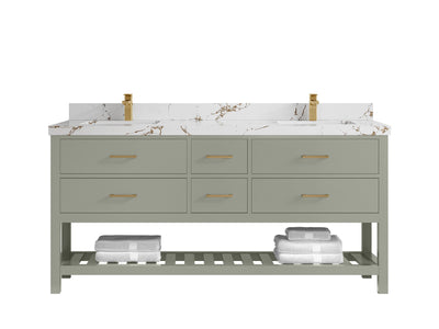 Parker 72 in. W x 22 in. D Double Sink Bathroom Vanity - Willow Bath and Vanity