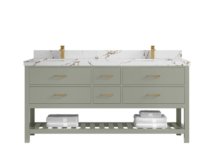 Parker 72 in. W x 22 in. D Double Sink Bathroom Vanity - photo 30
