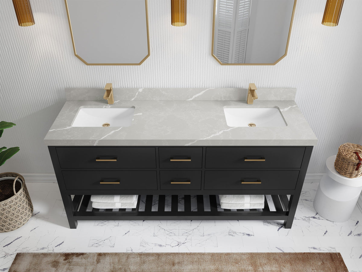 Parker 72 in. W x 22 in. D Double Sink Bathroom Vanity - Willow Bath and Vanity