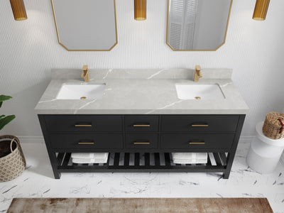 Parker 72 in. W x 22 in. D Double Sink Bathroom Vanity - Willow Bath and Vanity