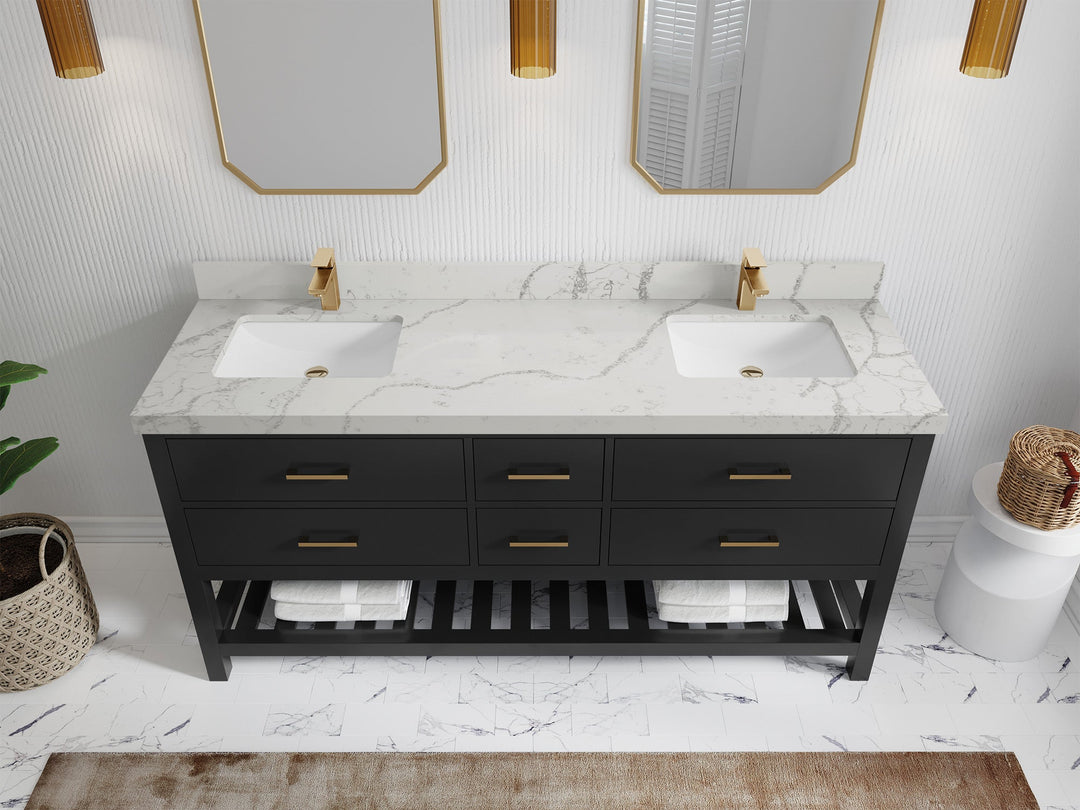 Parker 72 in. W x 22 in. D Double Sink Bathroom Vanity - Willow Bath and Vanity
