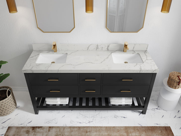Parker 72 in. W x 22 in. D Double Sink Bathroom Vanity - photo 29