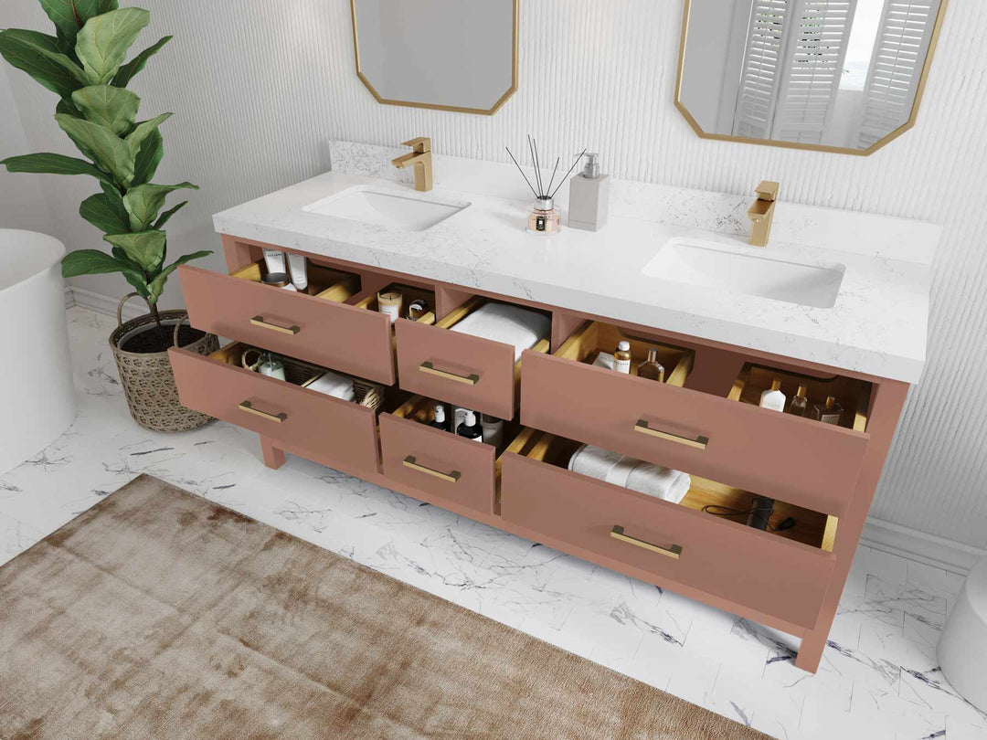 Parker 72 in. W x 22 in. D Double Sink Bathroom Vanity - Willow Bath and Vanity