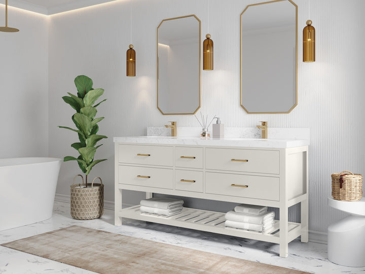 Parker 72 in. W x 22 in. D Double Sink Bathroom Vanity - photo 2