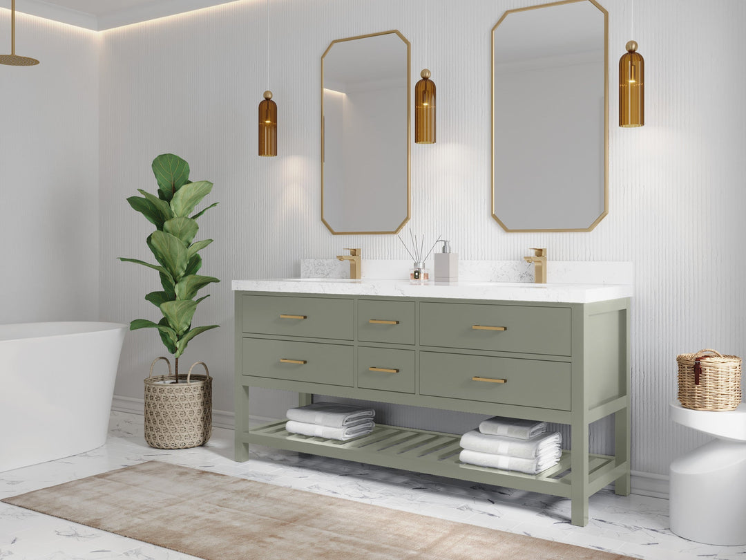Parker 72 in. W x 22 in. D Double Sink Bathroom Vanity - Willow Bath and Vanity