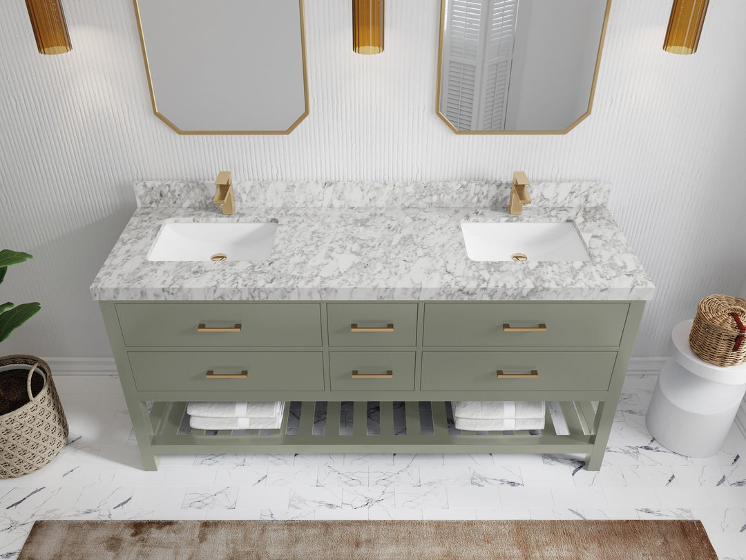 Parker 72 in. W x 22 in. D Double Sink Bathroom Vanity - Willow Bath and Vanity