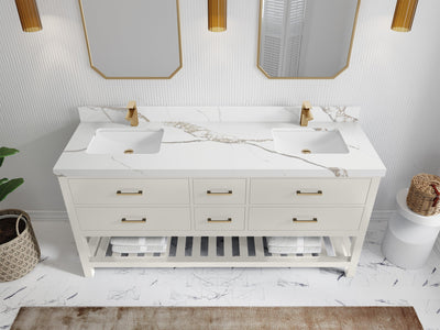Parker 72 in. W x 22 in. D Double Sink Bathroom Vanity - Willow Bath and Vanity