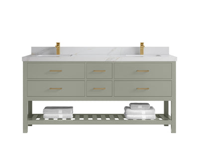 Parker 72 in. W x 22 in. D Double Sink Bathroom Vanity - Willow Bath and Vanity