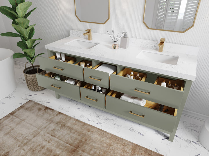 Parker 72 in. W x 22 in. D Double Sink Bathroom Vanity - photo 3