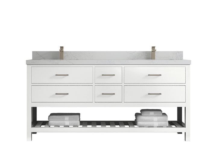 Parker 72 in. W x 22 in. D Double Sink Bathroom Vanity - photo 1