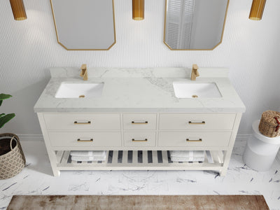 Parker 72 in. W x 22 in. D Double Sink Bathroom Vanity - Willow Bath and Vanity