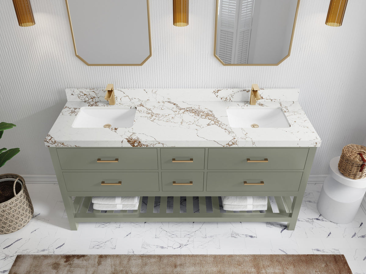 Parker 72 in. W x 22 in. D Double Sink Bathroom Vanity - Willow Bath and Vanity