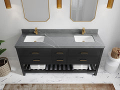 Parker 72 in. W x 22 in. D Double Sink Bathroom Vanity - photo 23