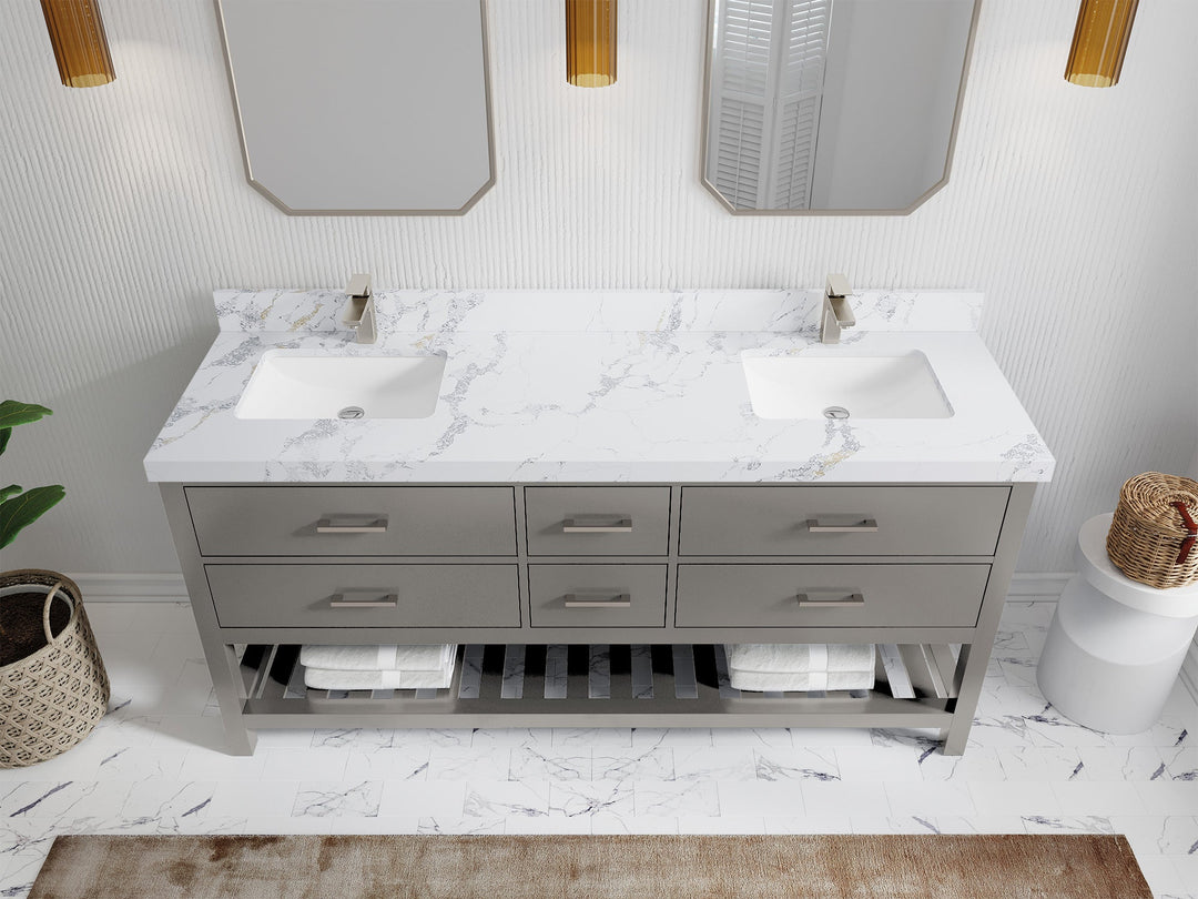 Parker 72 in. W x 22 in. D Double Sink Bathroom Vanity - Willow Bath and Vanity