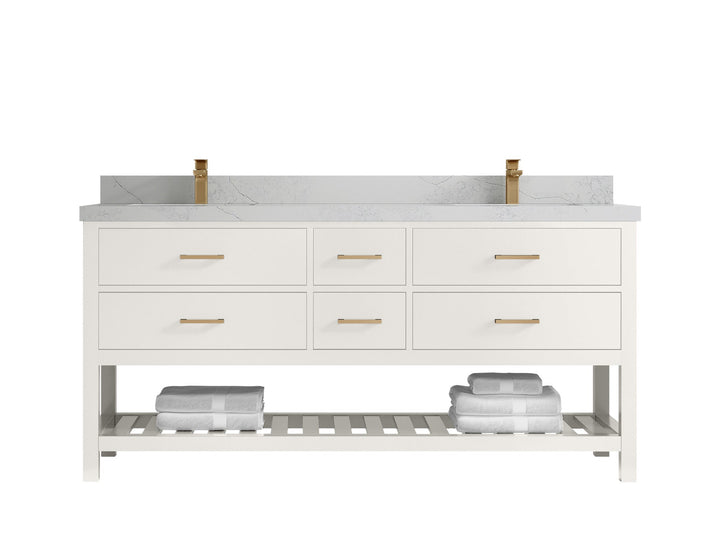 Parker 72 in. W x 22 in. D Double Sink Bathroom Vanity - photo 1