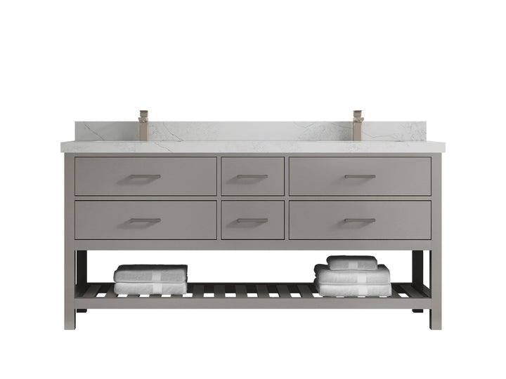 Parker 72 in. W x 22 in. D Double Sink Bathroom Vanity - photo 1