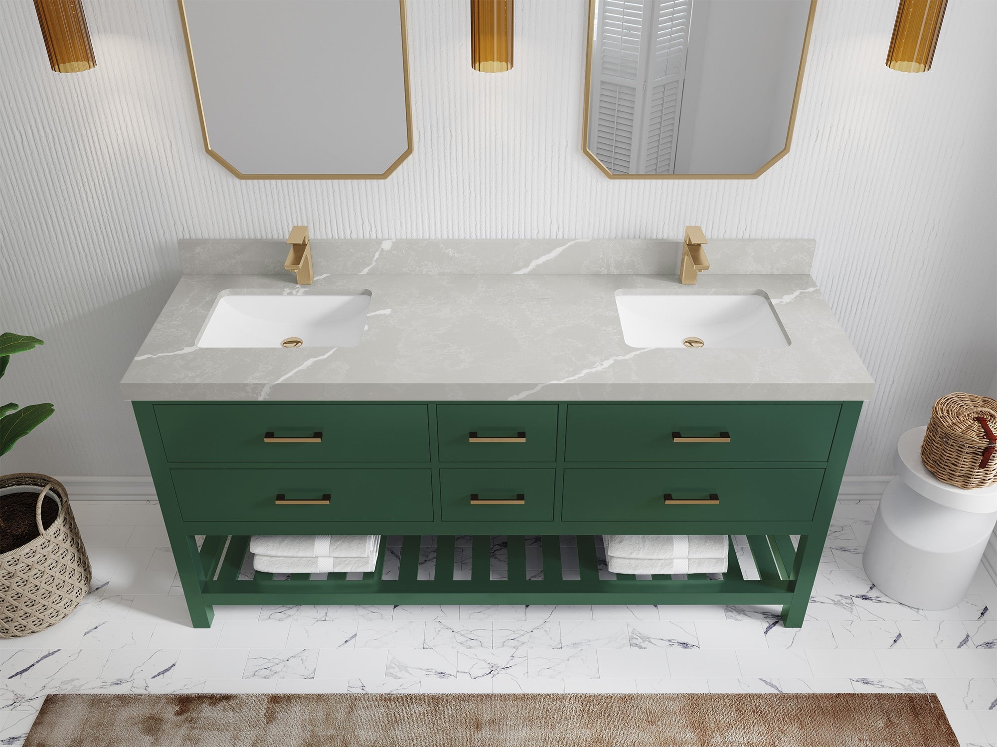 Parker 72 in. W x 22 in. D Double Sink Bathroom Vanity - Willow Bath and Vanity